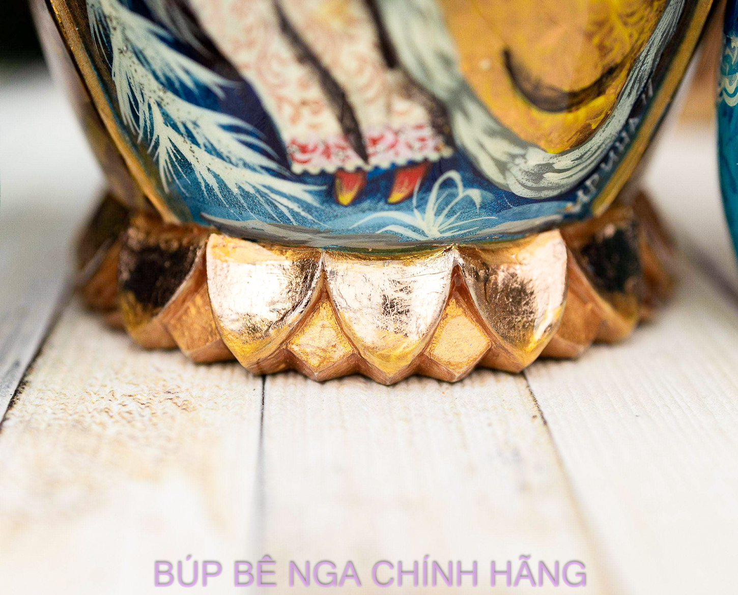 BỘ BÚP BÊ NGA MATRYOSHKA CAO CẤP 5 LỚP 20CM ĐIÊU KHẮC CHẠM NỔI HOA VĂN "CÔNG CHÚA MÙA ĐÔNG" CỰC ĐẸP VÀ SANG TRỌNG