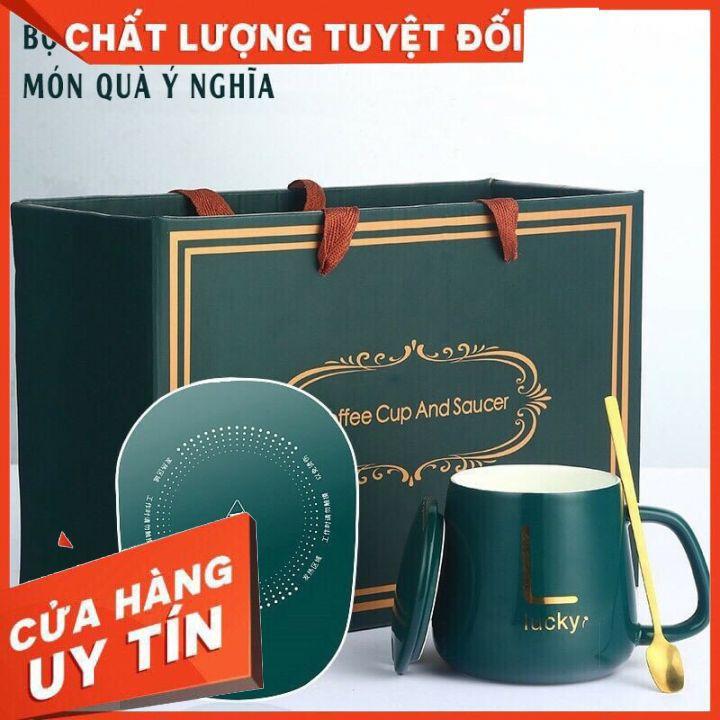 Bộ Máy Làm Hâm Nóng Sữa Đồ Uống Tiện Lợi Kèm Cốc Sứ Lucky Phong Cách Hoàng Gia Siêu Sang