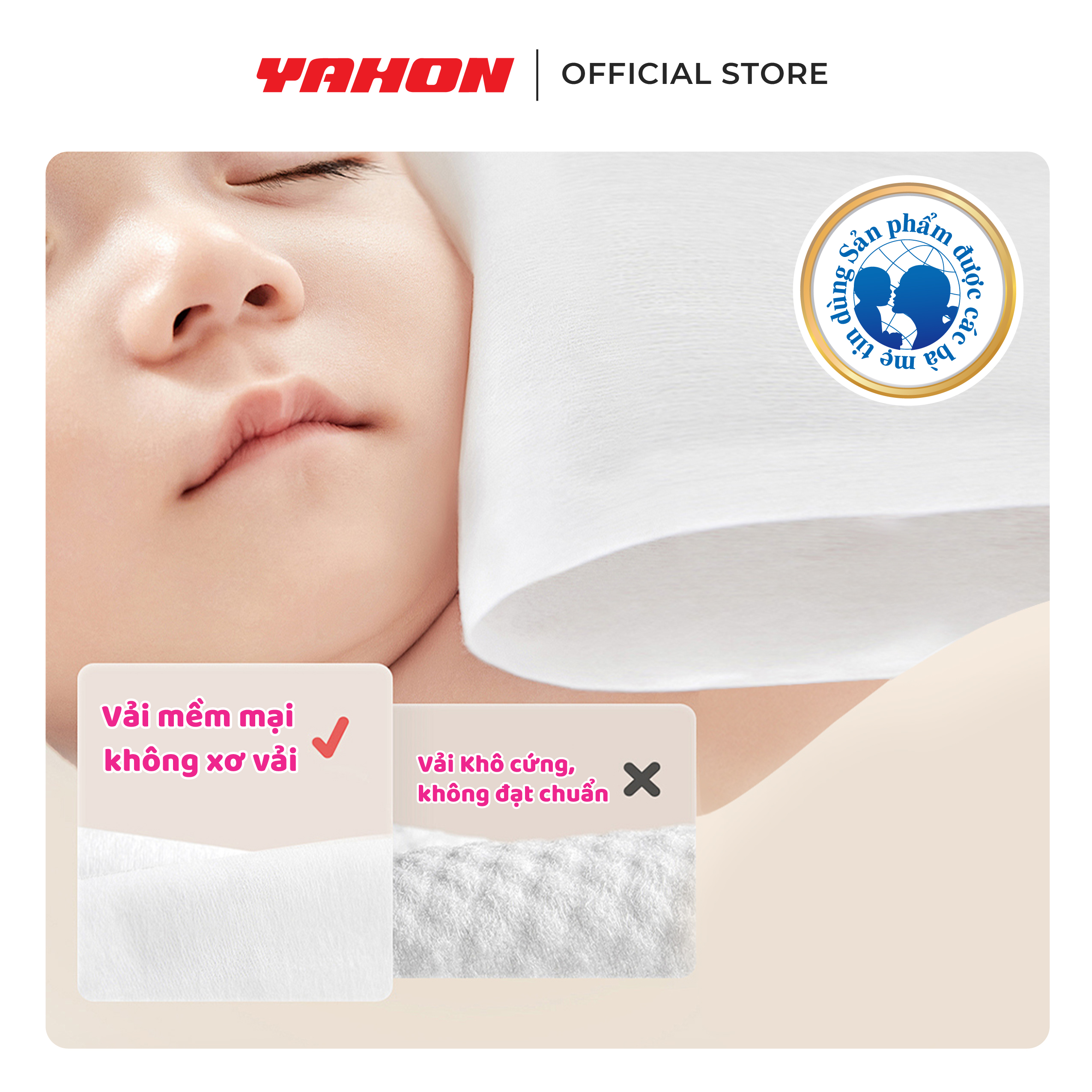 Combo Khăn Giấy Khô Em Bé BABYHOOD 100 Miếng/Bao