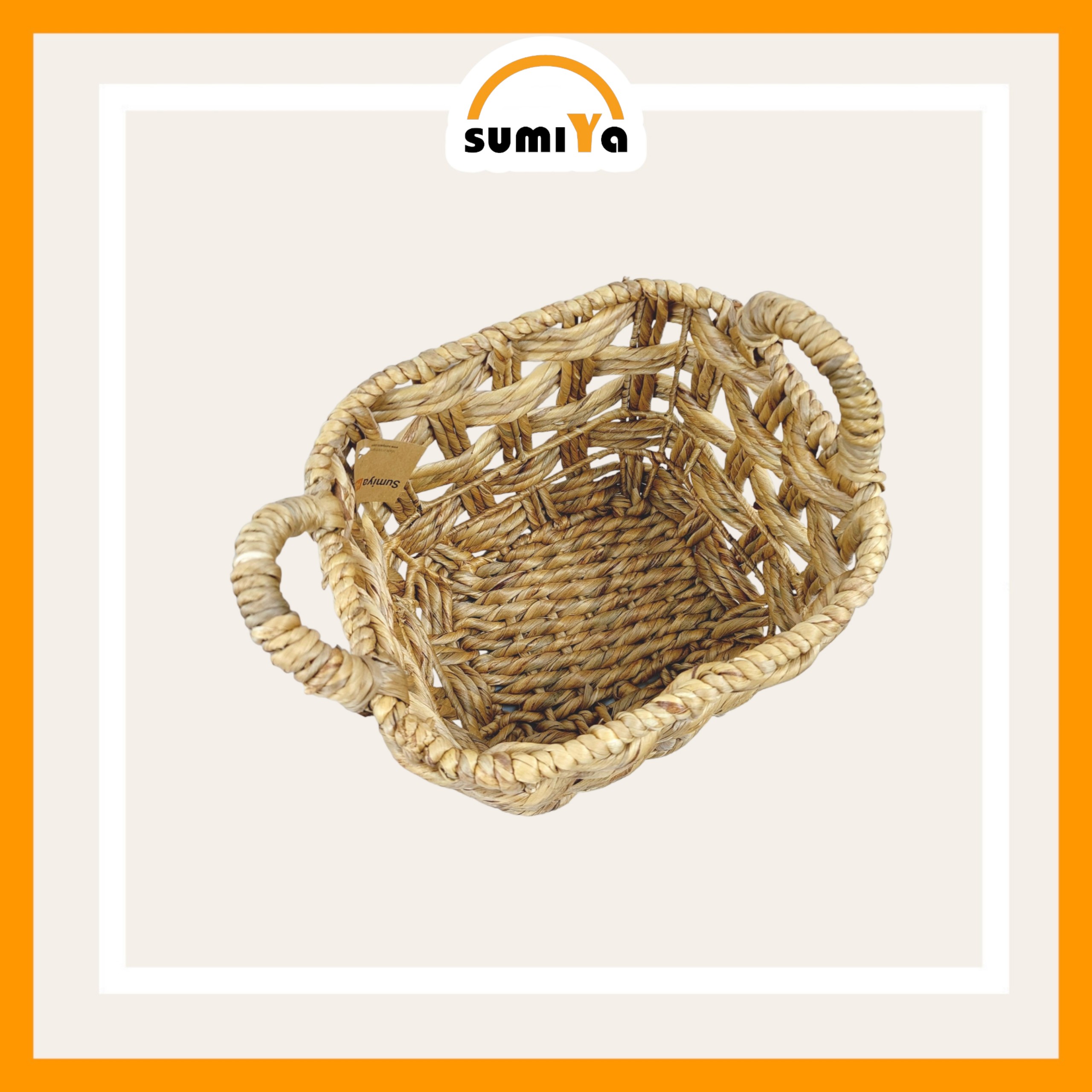 Giỏ lục bình đa năng có quai, đựng đồ dùng