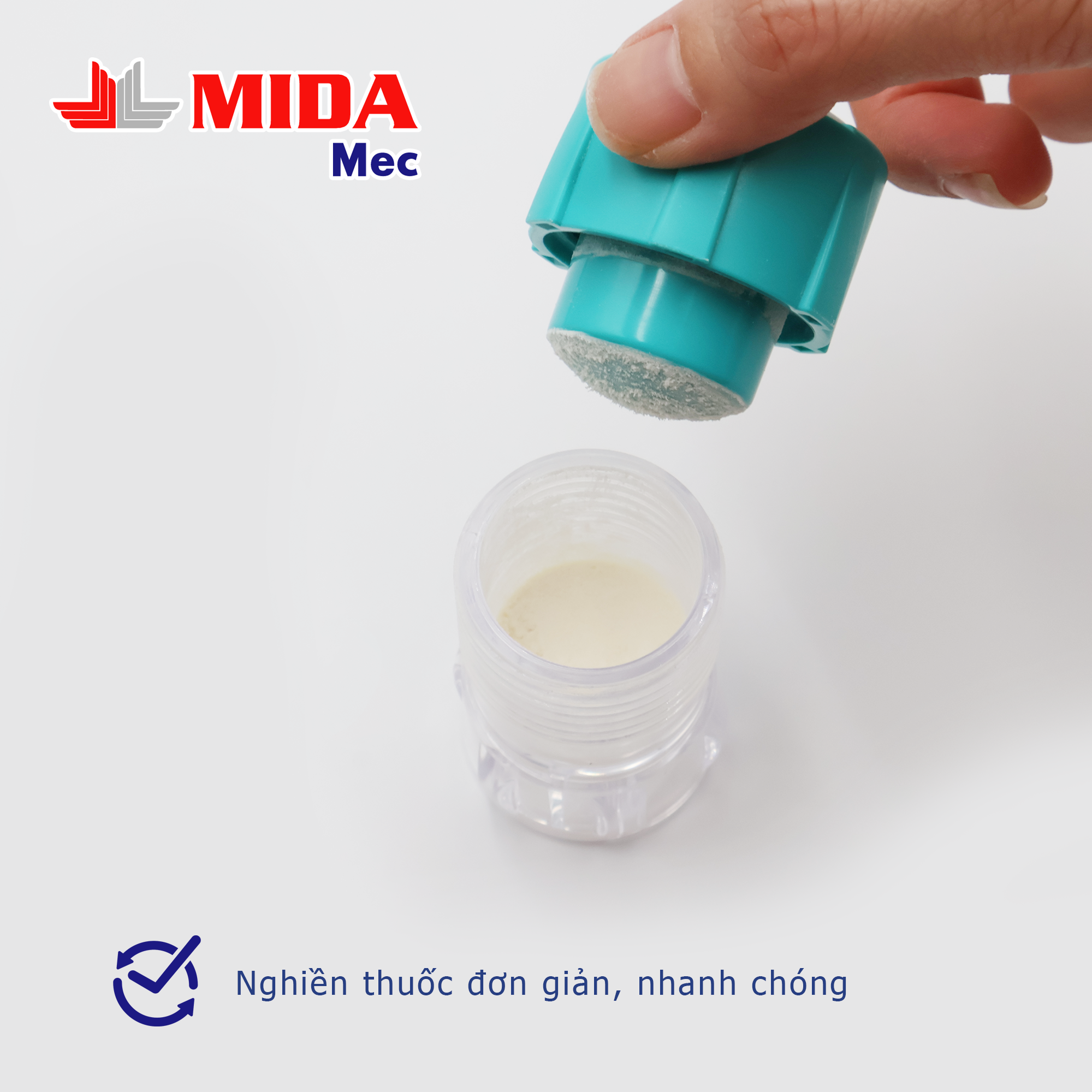 Hình ảnh Dụng cụ nghiền thuốc MidaMec - Màu Xanh Ngọc