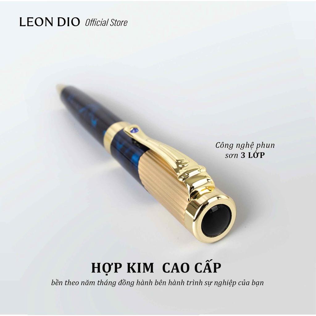 Bút Ký Tên, Viết Kí Bi Xoay Khắc Tên Theo Yêu Cầu Leon Dio The Classic Lapis Lazuli LD018 - Ngòi 1.0mm, Quà Tặng Cao Cấp