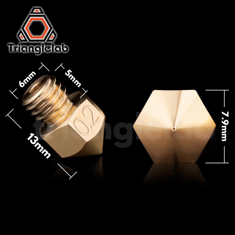 Trianglelab chất lượng hàng đầu đồng thau MK8 cho máy in 3D Hotend 1.75mm Filament J-Head CR10 Khối nhiệt Ender3 Hotend M6 Chủ đề