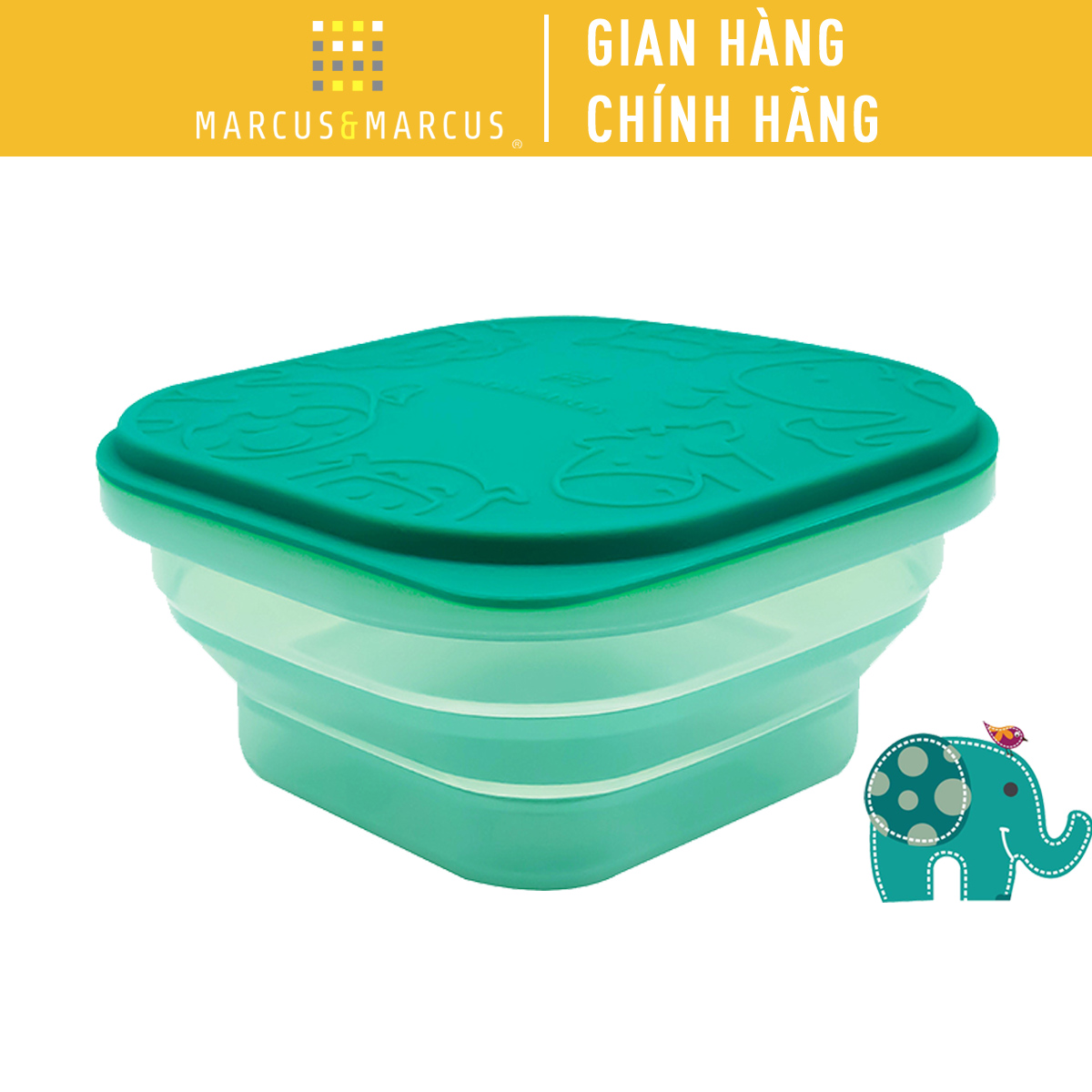 Bát silicon xếp gọn đựng bánh ăn dặm cho bé Marcus & Marcus - Ollie