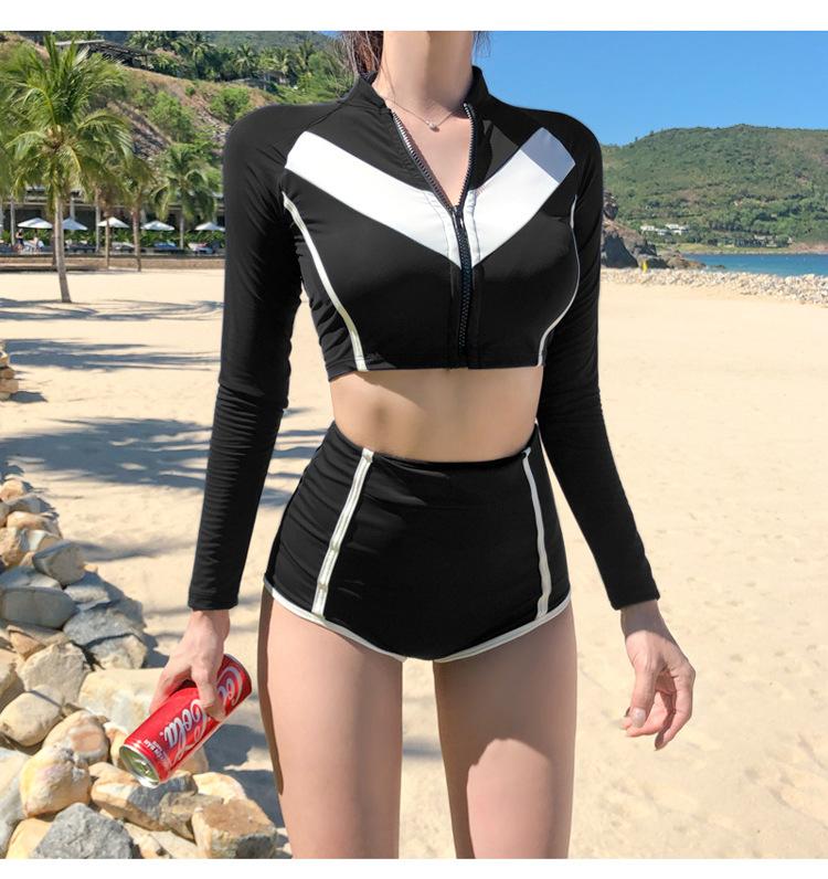 Đồ bơi nữ kín đáo tay dài quần đùi cho học sinh bikini 2 mảnh đồ bơi nữ sexy bikini DBN012