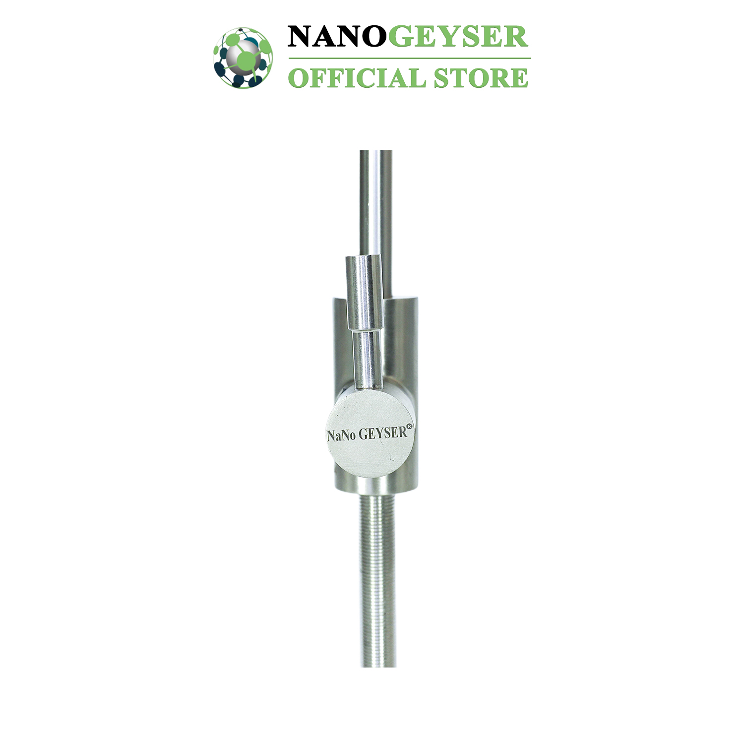 Vòi máy lọc nước Inox 304 Nano Geyser không Chì, Vòi gạt cổ ngỗng nối nhanh - Hàng Chính Hãng