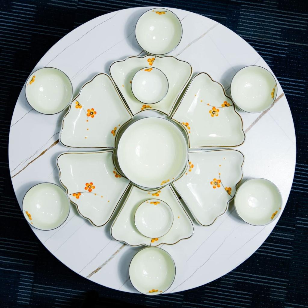 Bộ Hoa Mặt Trời - Bộ Hoa Cúng Bát Tràng - Hoa Mai Vàng