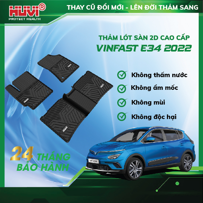 Thảm trải sàn xe hơi Vinfast E34 2022 cao cấp không mùi, không độc hại