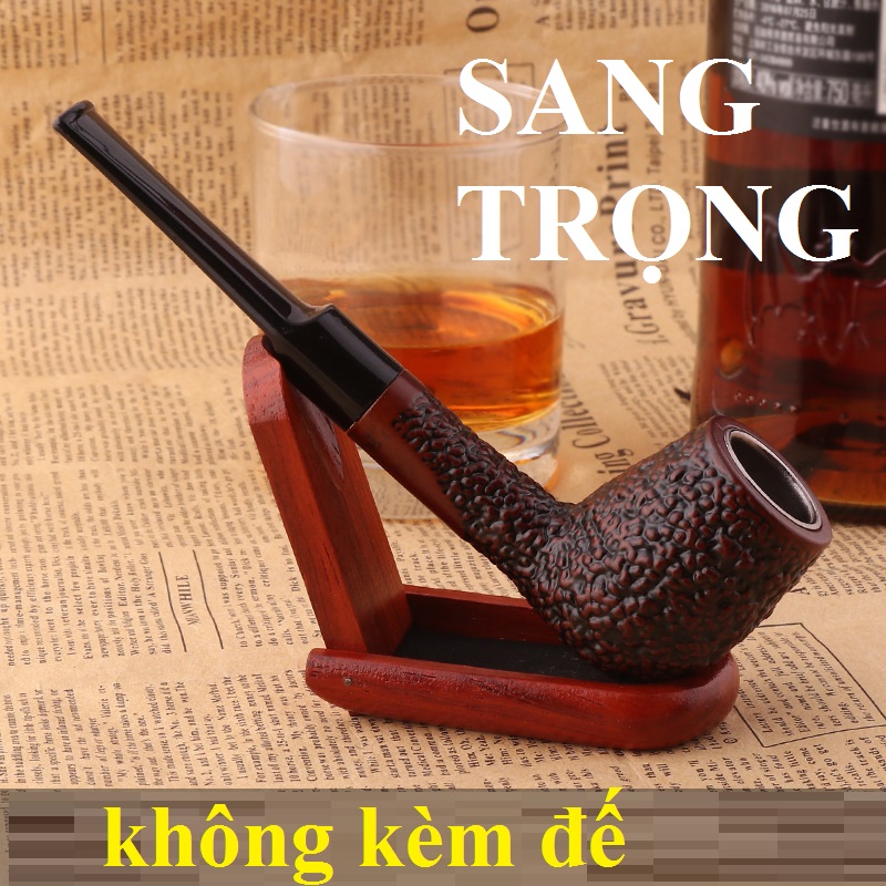 Tẩu thuốc nhựa dẻo cao cấp sang trọng dùng cho thuốc sợi phong cách cổ điển [ TẶNG KÈM 1 ĐẾ NHỰA]