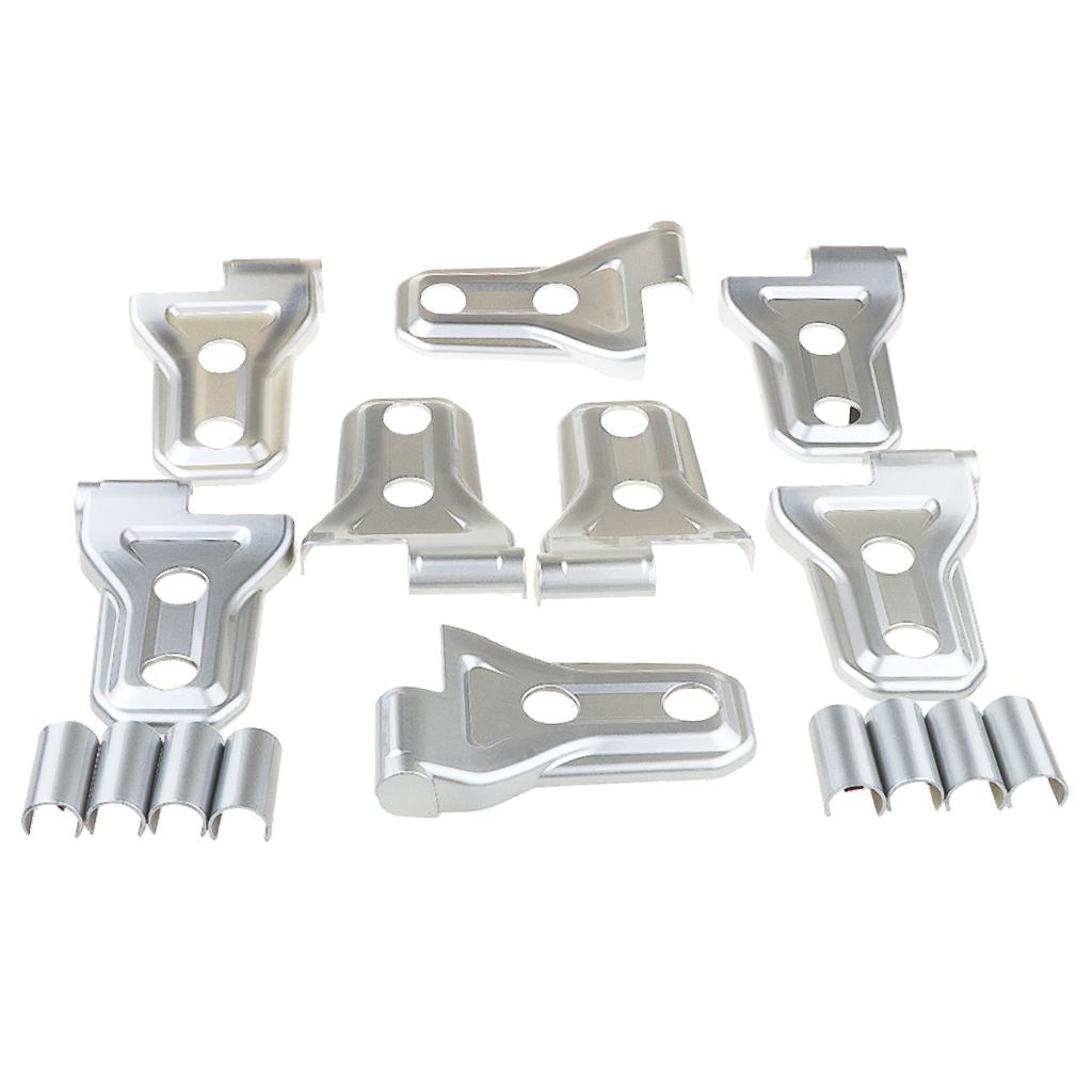 8Pcs Silver Door Hinge Covers Trim Fits for 2018 Wrangler JL Unlimited