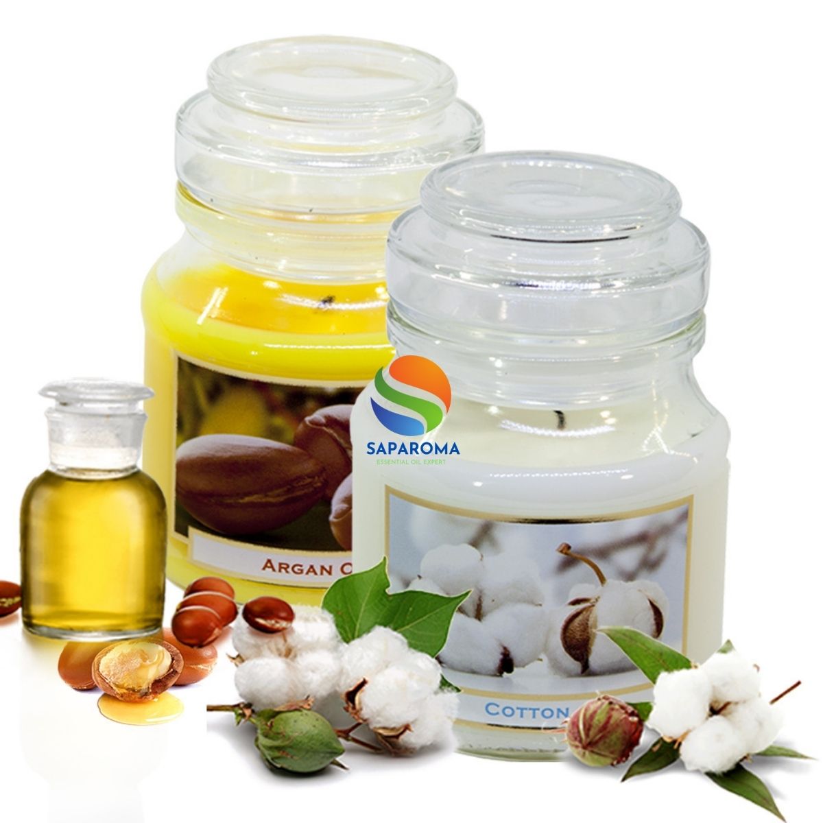 Combo 2 hũ nến thơm tinh dầu Bartek Wellness &amp; Beauty 130g - hương hoa bông, nến trang trí, thơm phòng, thư giãn, Hỗ trợ khử mùi