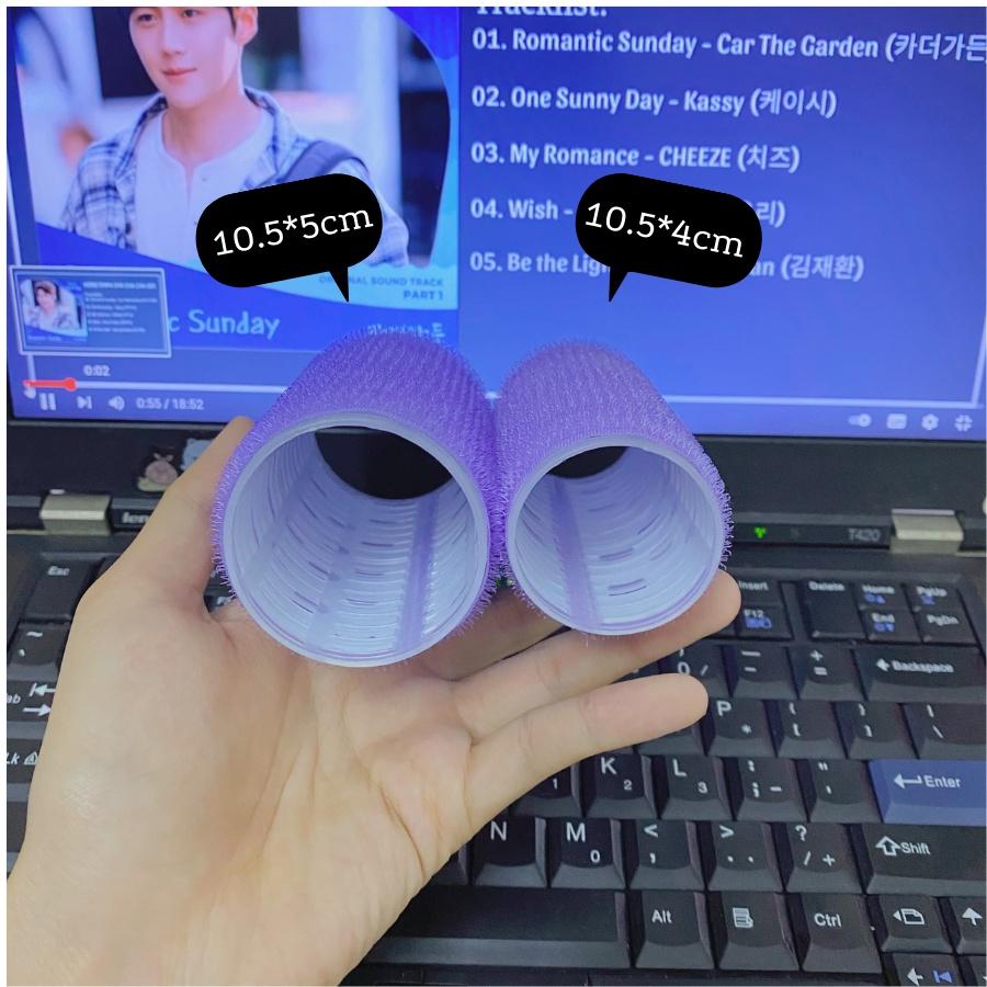 Combo 2 lô cuốn tóc, quấn tóc size 10.5*5cm và 10.5*4cm lõi lá nhôm siêu nhẹ cực dễ thương