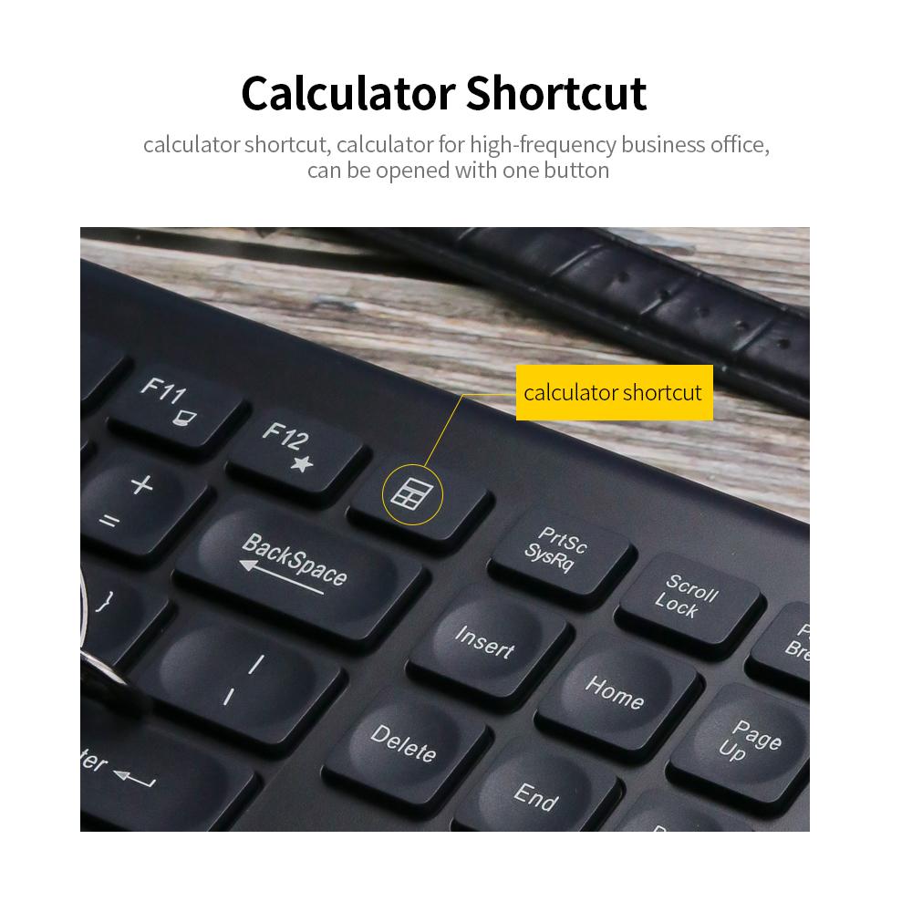 Chuột và Bàn phím R-753 Combo 106 phím Bàn phím sô cô la siêu mỏng + Chuột im lặng không dây 1200DPI Trắng