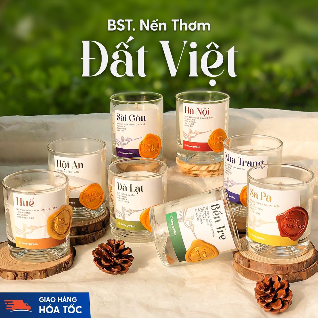 Nến Thơm Đất Việt HENY GARDEN Mùi Hương Cảm Hứng Từ Địa Danh Việt Nam