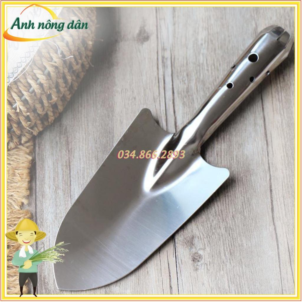 Xẻng inox làm vườn 27 cm tiện dụng, bền đẹp, chắc chắn - Anh nông dân chính hiệu