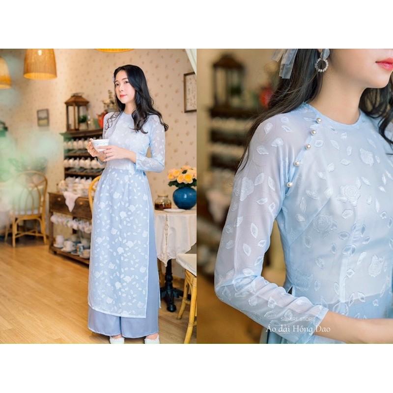 sét áo dài von cao cấp đính ngọc