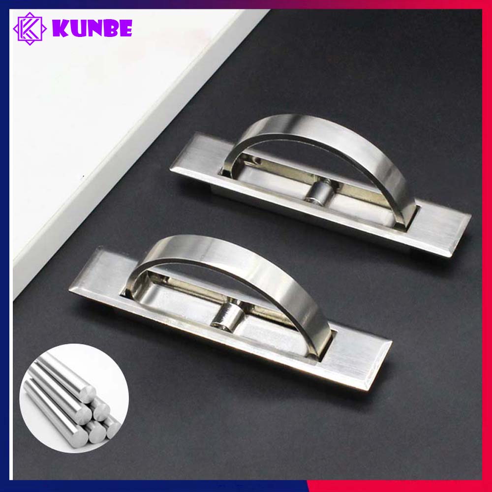Tay Nắm Âm Tủ KUNBE Lật Xoay 180º Cao Cấp - Dùng Làm Tay Kéo, Tay Nắm Cho Cửa, Tủ, Ngăn Kéo Tạo Thẩm Mỹ