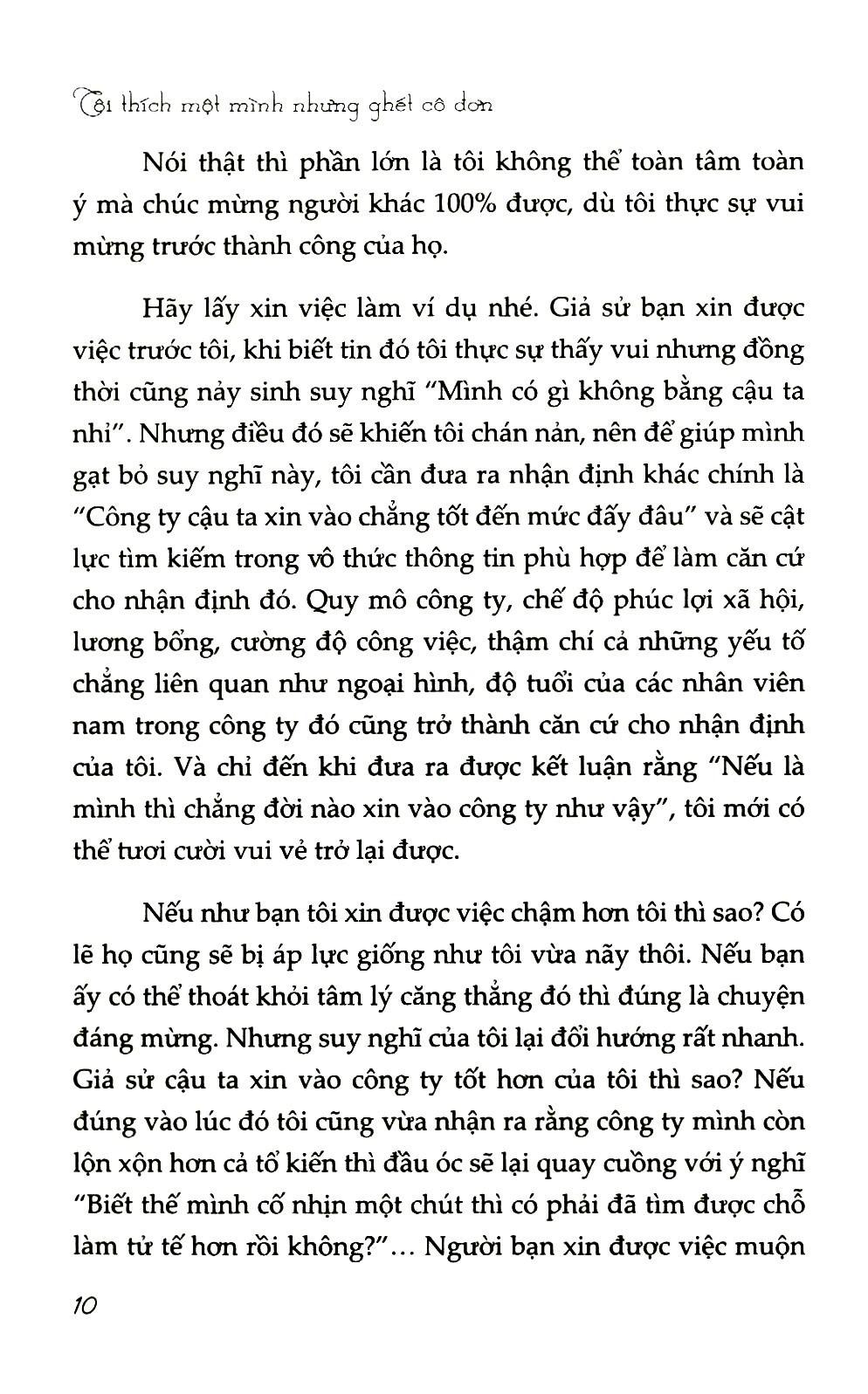 Tôi Thích Một Mình Nhưng Ghét Cô Đơn