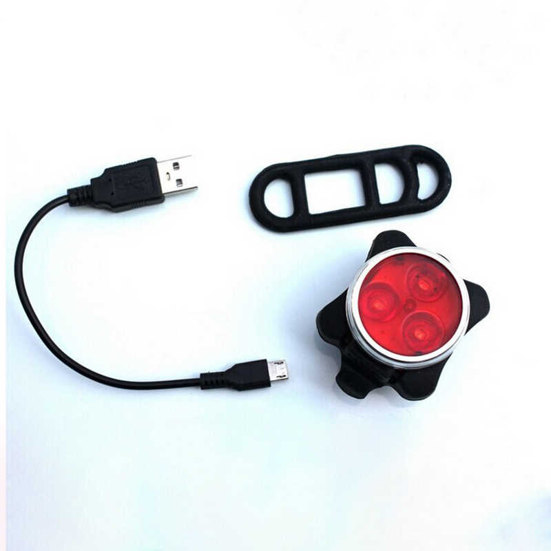 Đèn Hậu Xe Đạp 3 Bóng Đèn Sau Xe Đạp Giúp Cảnh Báo Đạp Xe/Chạy Bộ Ban Đêm Sạc USB Mai Lee