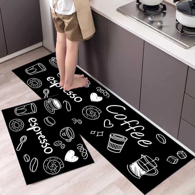 Thảm bếp cao cấp chữ L 2 chi tiết 40x120cm và 40x60 cm mẫu đẹp được chọn mẫu