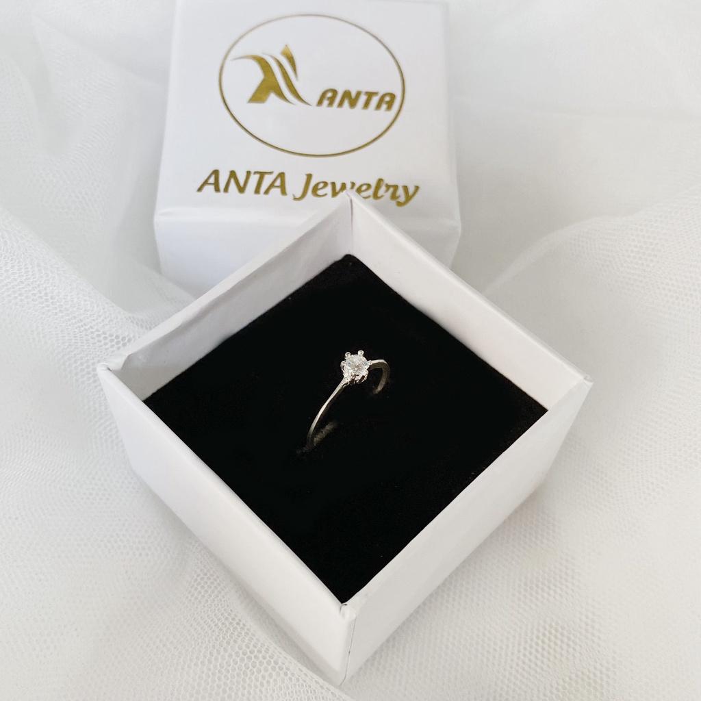Nhẫn bạc nữ ANTA Jewelry Bud stone round đính đá ATJ9024