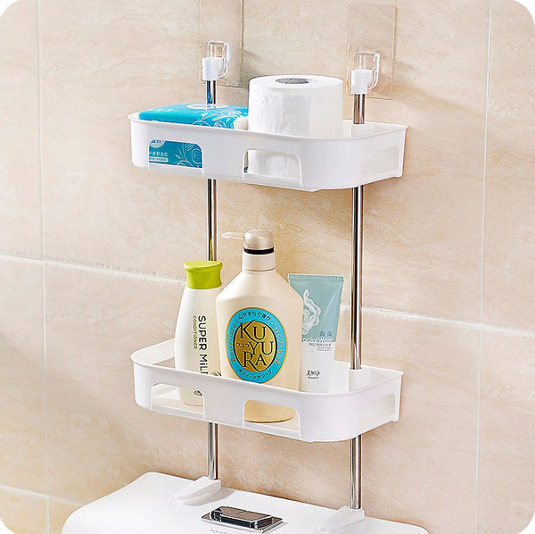 Kệ nhà tắm 2 tầng, 3 tầng đa năng, kệ để đồ phòng tắm , nhà vệ sinh toilet dán tường, kệ để bồn cầu