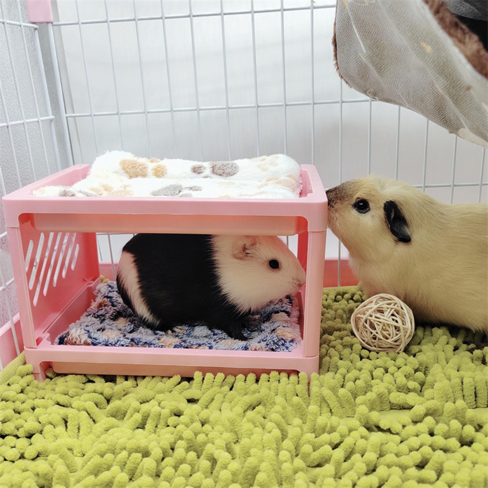 Small Animal Bed House, with Pad Bunny Hideout Hut Cave Detachable Pet Shelter Nest for Rabbit Squirrel Chinchilla Hedgehog Ferret