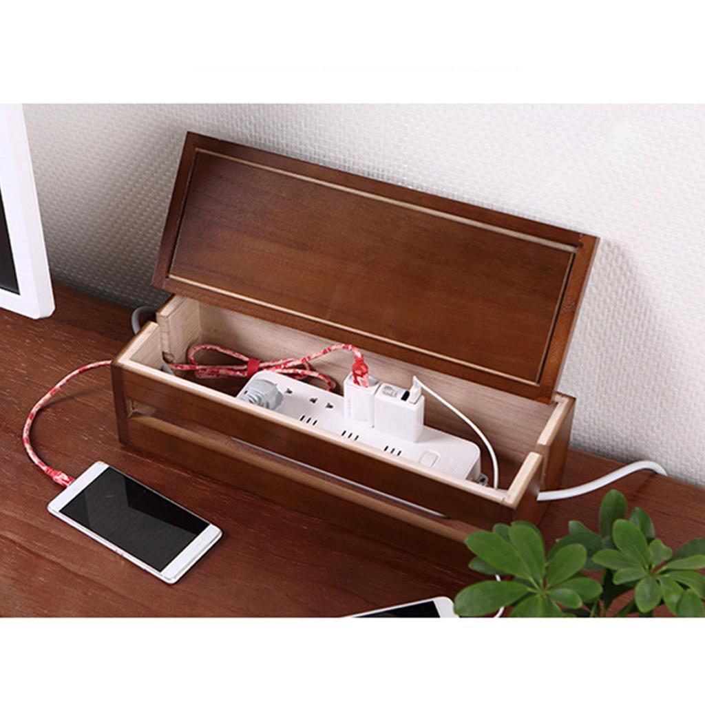 Cable Management Box Cord Organizer Hide Wire Management Cover Hider coffee