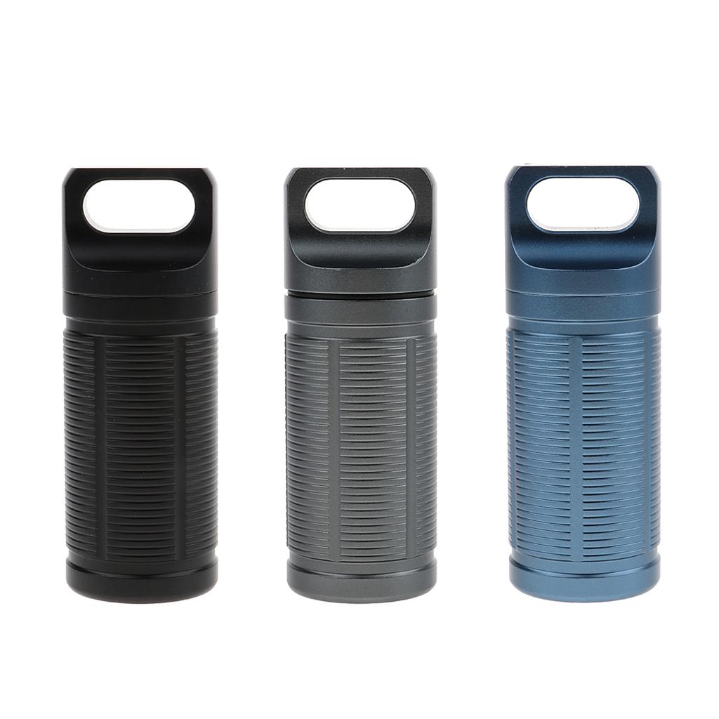 Titanium Outdoor Travel Waterproof Pill Case Box Mini Tablets Container Capsule Storage Bottle Emergency Drug Medicine Holder