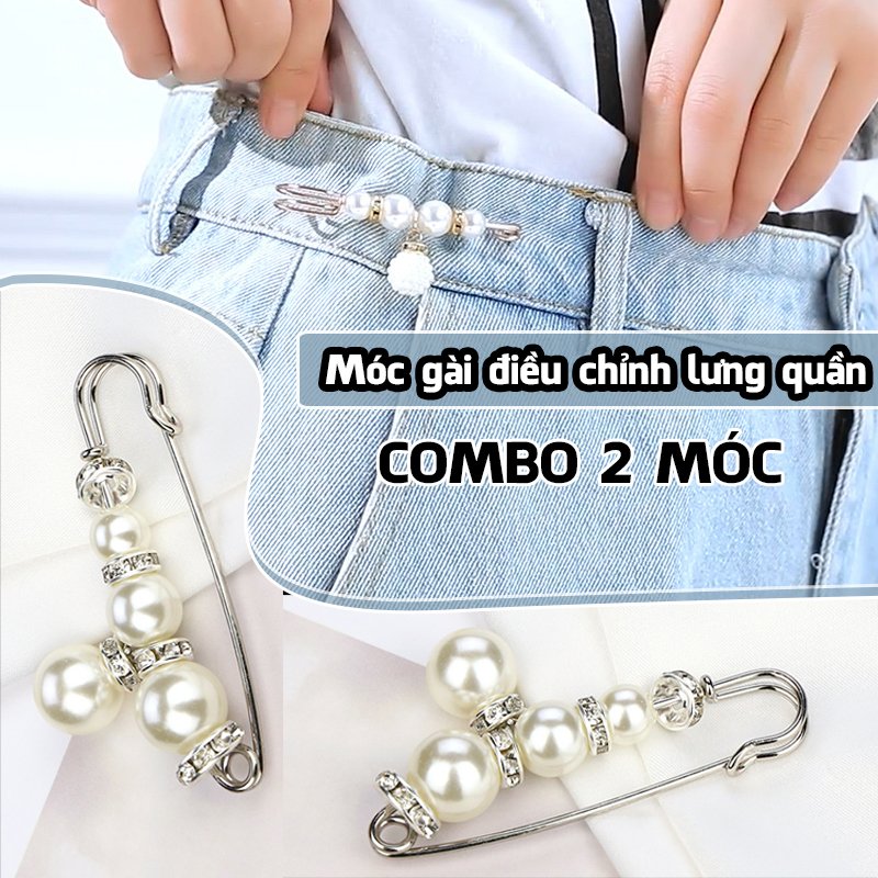 Combo 2 ghim cài quần điều chỉnh eo - ghim cài áo