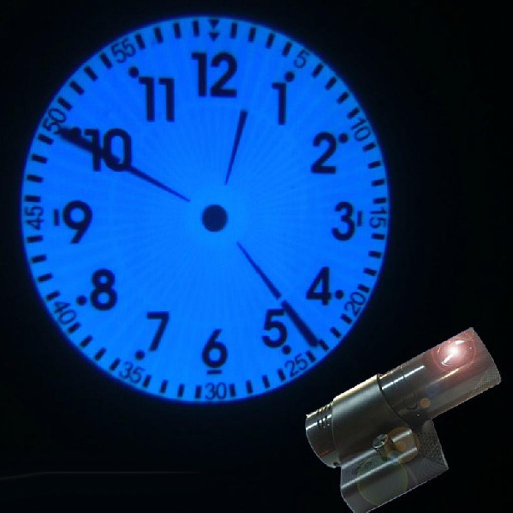 LED Light Clock Wall Digital Dial Display Projection Clock Bedroom UK Plug