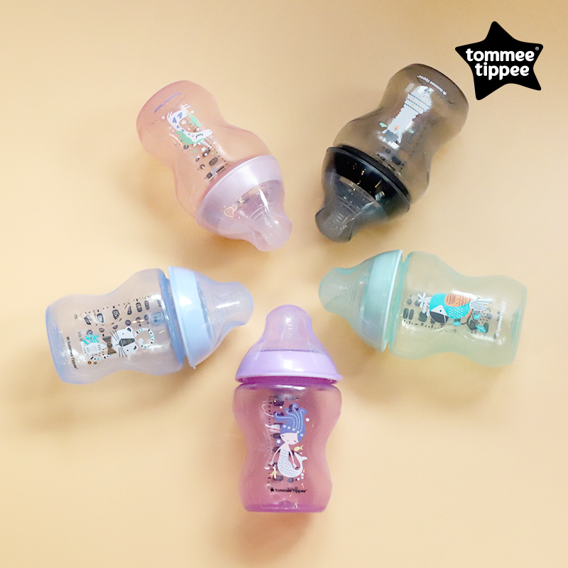 Bình sữa ty siêu mềm tự nhiên Tommee Tippee Closer to Nature 260ml, núm ty đi kèm 3-6 tháng - Xanh dương