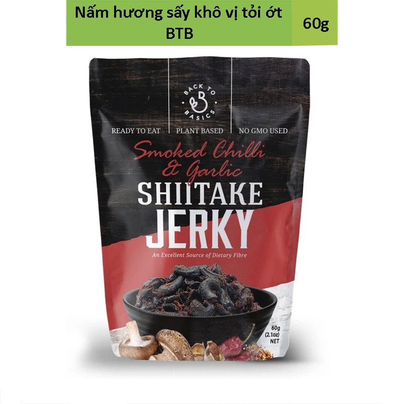 Nấm Hương Sấy Khô Vị Tỏi Ớt Của Úc Dj&amp;A Smoked Chilli Garlic Shiitake Jerky 60g