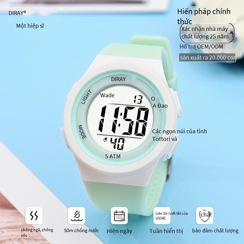 Đảm Bảo Chất Lượng Đồng Hồ Cặp Đôi Cao Cấp Học Sinh Trung Học Thể Thao Chống Thấm Nước Đồng Hồ Điện Tử Phát Sáng LED Đơn Giản Nam Đồng Hồ Thời Trang Nữ