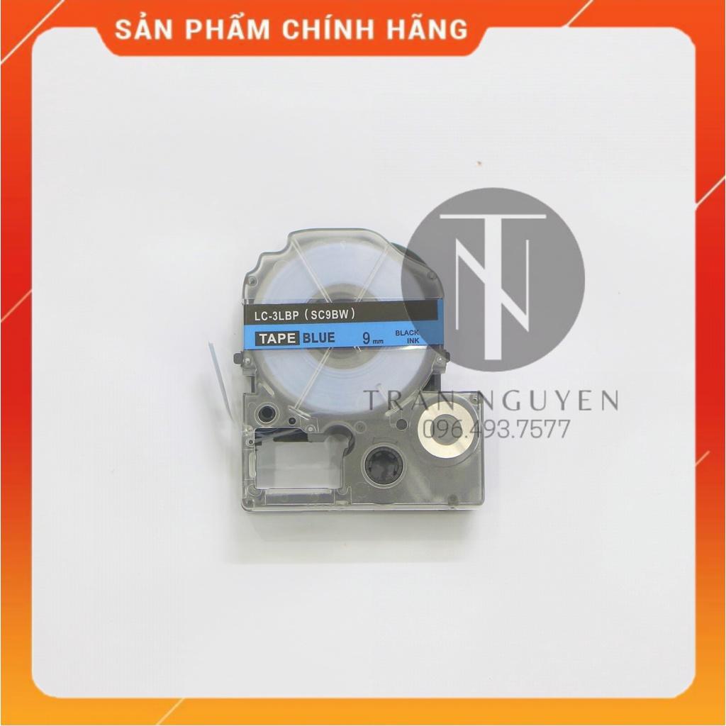 [Combo 5 cuộn] Nhãn in Tepra SC9BW (LC-3LBP) - Chữ đen nền dương 9mm x 8m - Hàng nhập khẩu