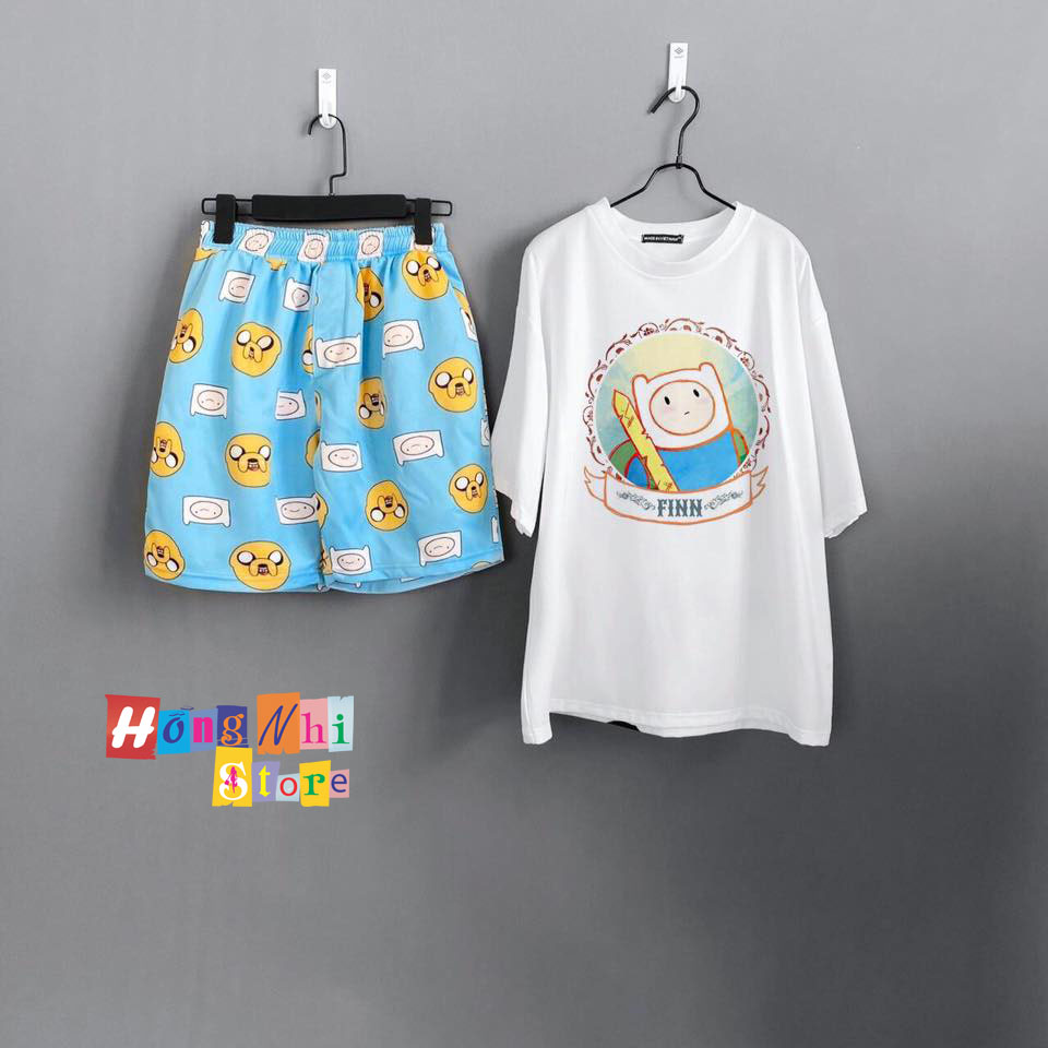 Quần Short Cartoon Unisex Hình Mặt Vàng - Quần Đùi Hoạt Hình Siêu Cute - MM