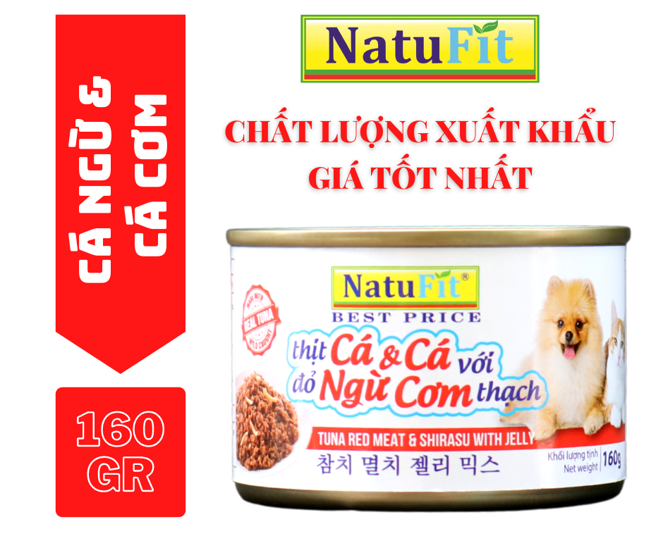 Thức Ăn Chó Mèo Pate NATUFIT Hộp 160gram