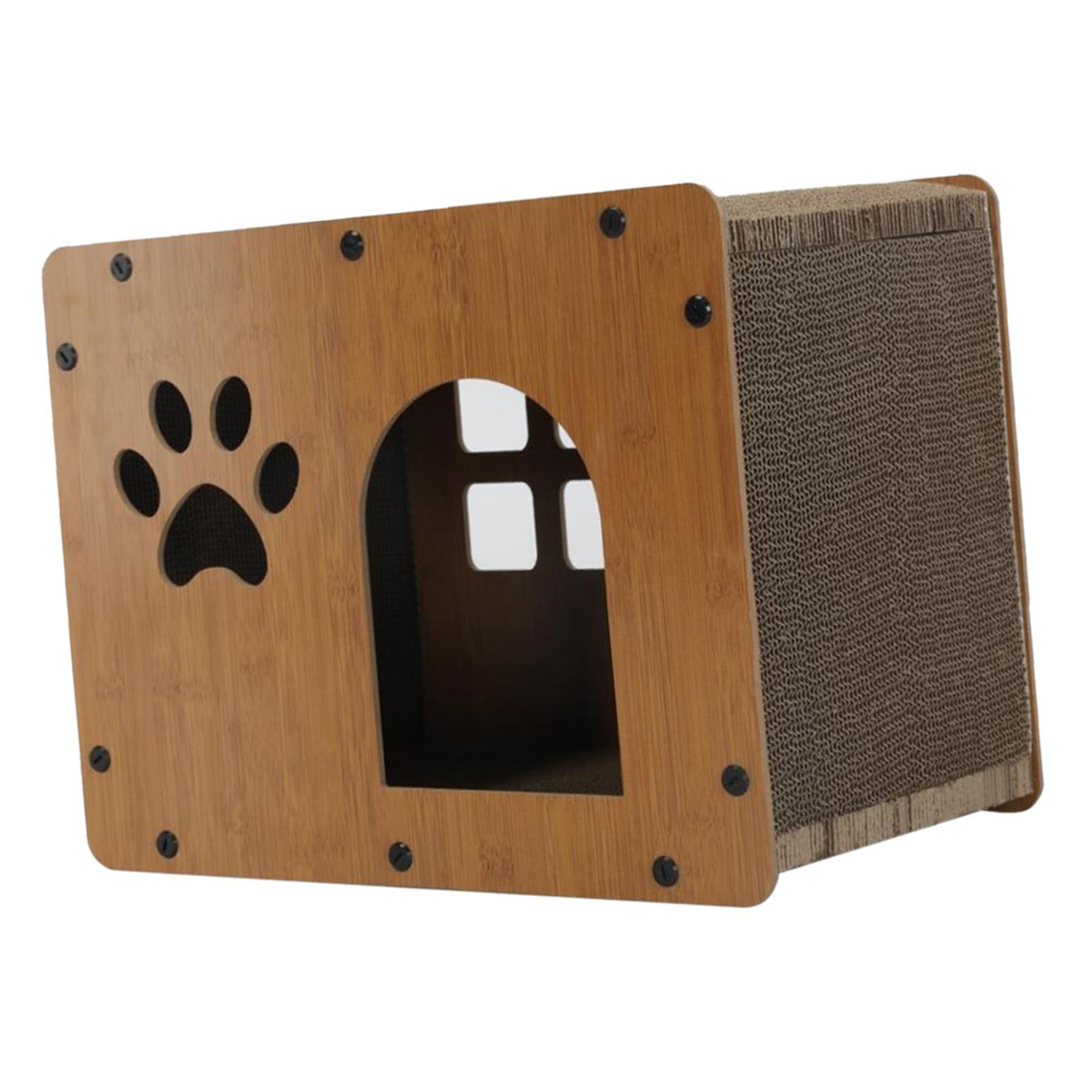 Cat House & Scratcher Corrugated Cardboard Durable Sturdy for Pad Exercise