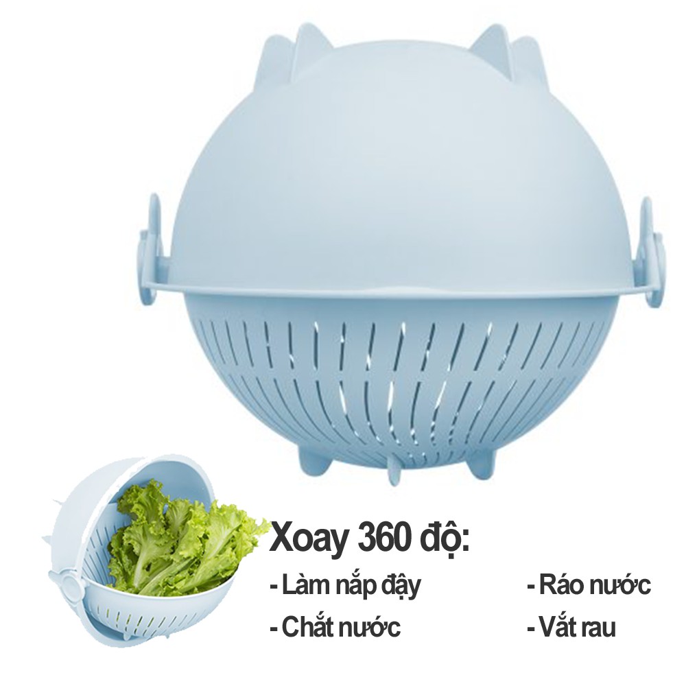 Bộ Thau Rổ Xoay Đa Năng Yoko Inochi 28cm (hàng chính hãng)