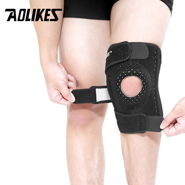 Bó gối thể thao lỗ khí thoáng mát AOLIKES A-7912B Four spring sport knee support