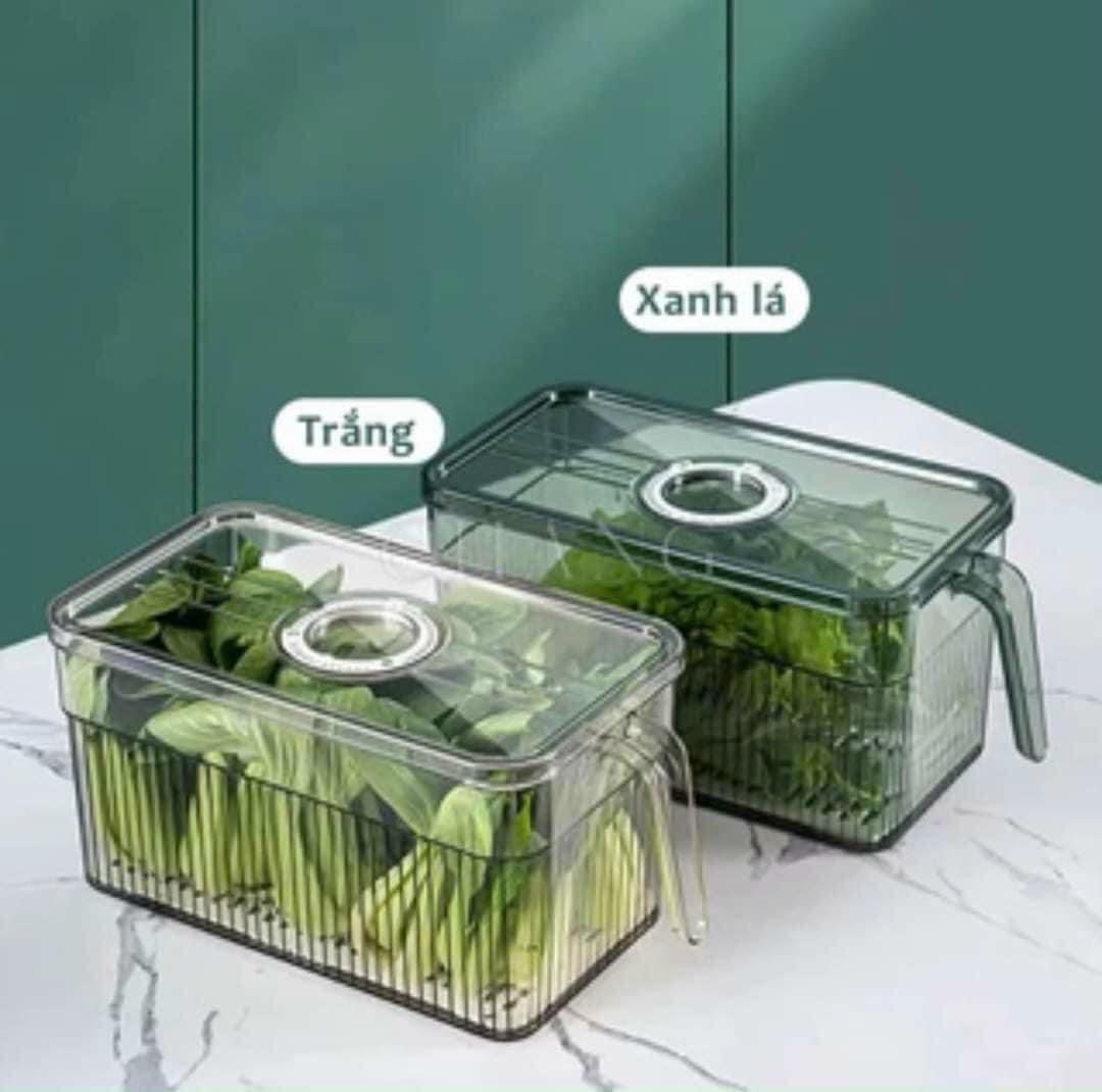 Hộp Đựng Thực Phẩm Tủ Lạnh Tách Nước Có Tay Cầm, Chất Liệu Cao Cấp, Trong Suốt, Đảm Bảo An Toàn Sức Khoẻ