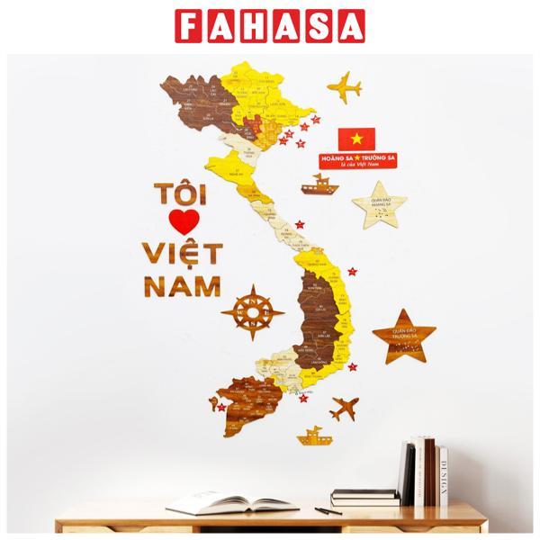 Bộ Tranh Xếp Hình Gỗ Bản Đồ Việt Nam - Size L - 150 x 120 cm - Bách Mộc