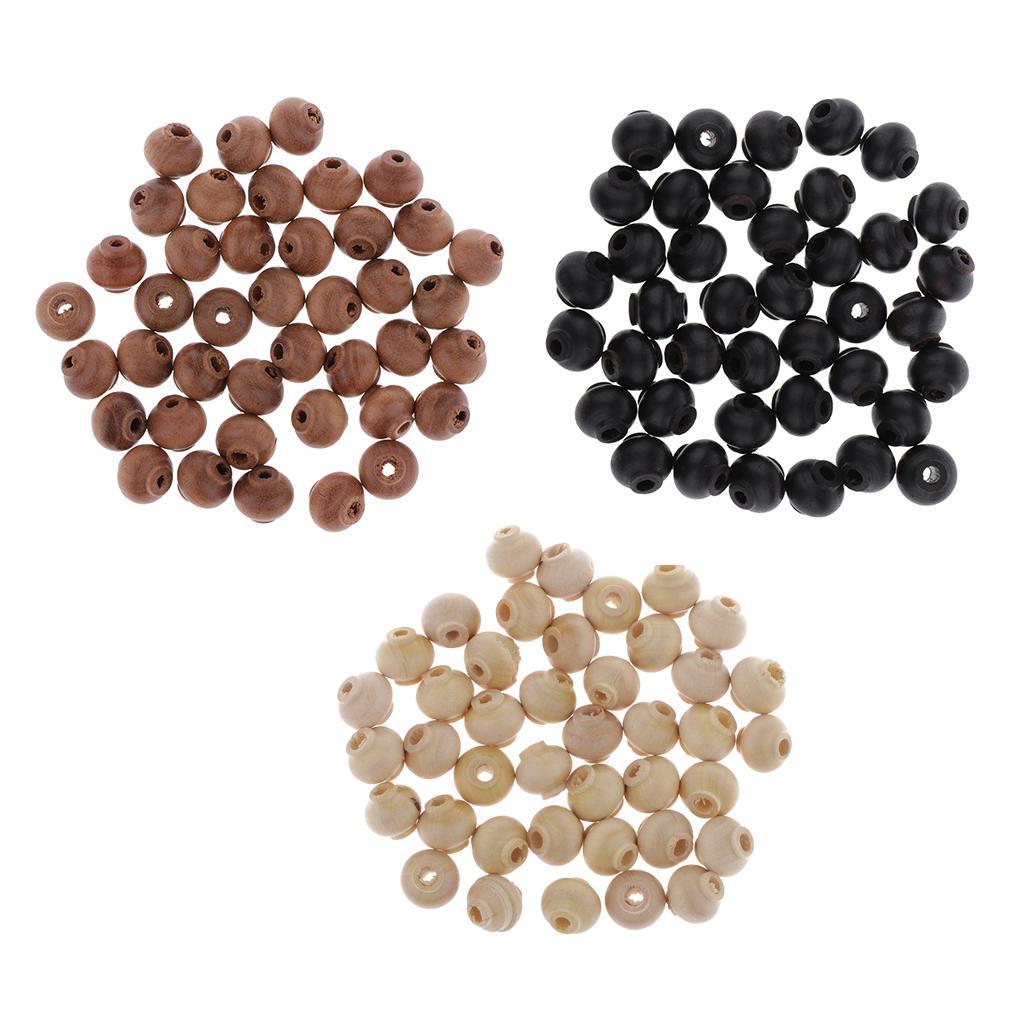 40Pcs Lantern Shape Wooden Beads for Jewelry Making, Macrame Supplies Beads, Wood Loose Beads for Bracelets & Necklace Projects