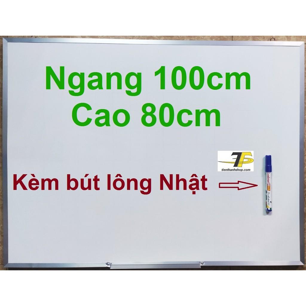 Bảng mica trắng 80 x 100cm viết bút lông viền nhôm + Tặng 01 bút lông bảng