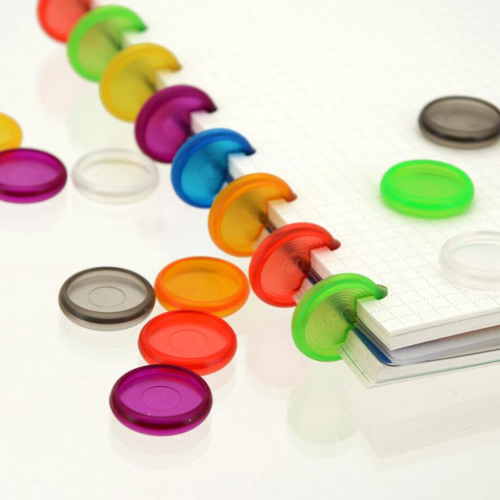 Pack Of 30 Plastic Discs Binding Holder DIY Buckle Notebook Stationery Accs