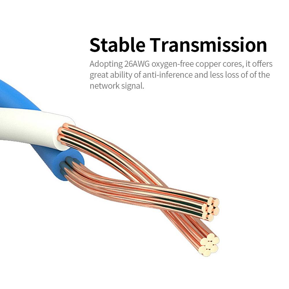 Cáp Ethernet Cat7 10Gbps 600Mhz / Cặp xoắn được bảo vệ // 26AWG Lõi đồng không chứa oxy / Giao diện RJ45 mạ vàng