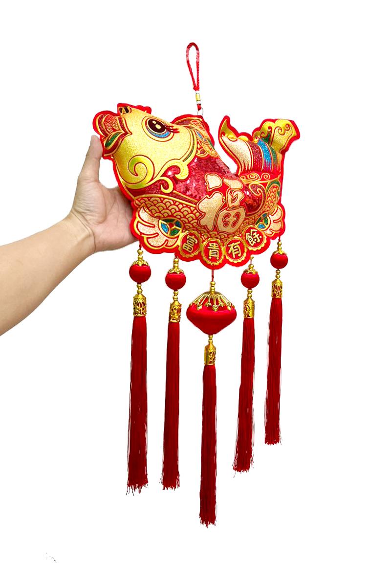 Dây Treo Hình Cá Chép Đỏ Trang Trí Tết