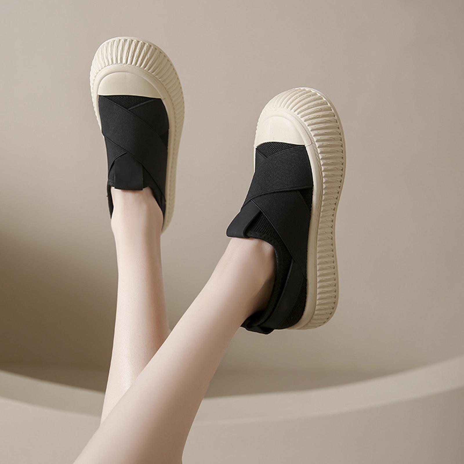 Women Casual Shoes, Sport Shoes Slip on Athletic Shoes Trendy Sneakers Platform Shoes for Camping Hiking Outdoor Activities Driving Shopping