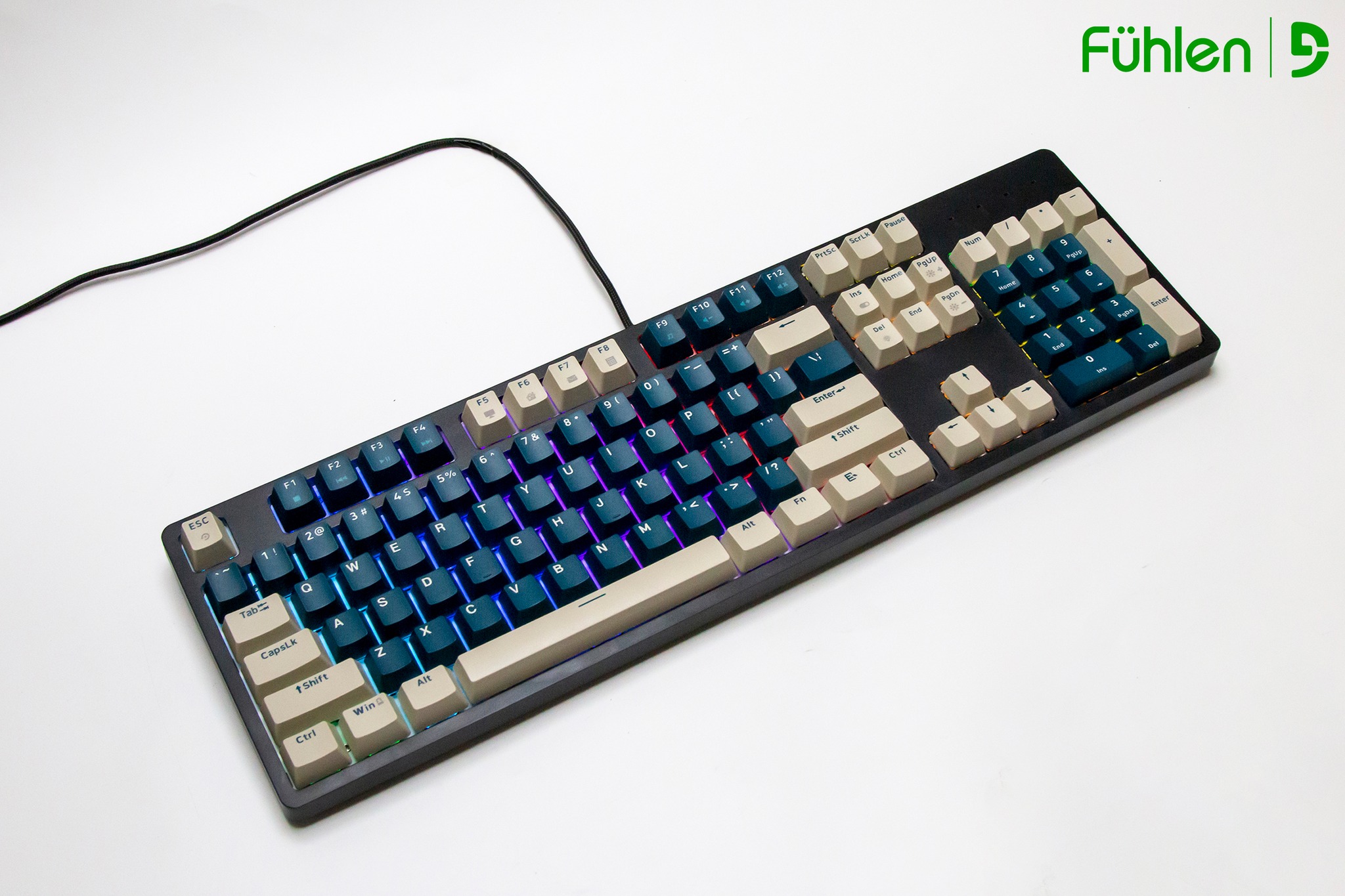 Bàn phím quang cơ Gaming Fuhlen CYBER Led Rainbow 16 chế độ, bảo hành 24 tháng- Hàng chính hãng