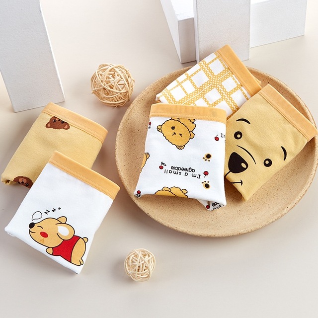 Quần lót bé gái combo 5 chiếc kháng khuẩn 100% Cotton thoáng mát hàng xuất Hàn